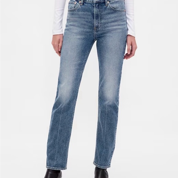 GAP Women's Straight Leg Blue Jeans - Picture 2 of 7